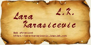 Lara Karašićević vizit kartica